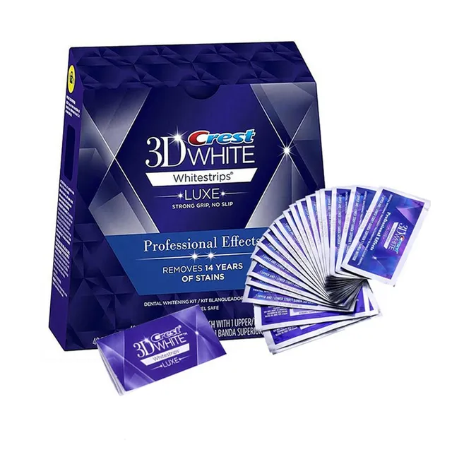 CREST 3D WHITE - profesionálne bieliace pásiky na zuby - okamžité bielenie