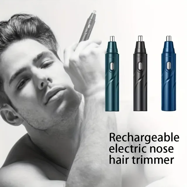 Elegant painless mini hair clipper in nose and ears, USB charging, washable