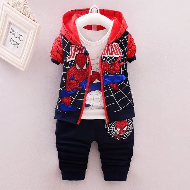 Set sportiv pentru băieți Spiderman | Bluza, Pantaloni, Tricou