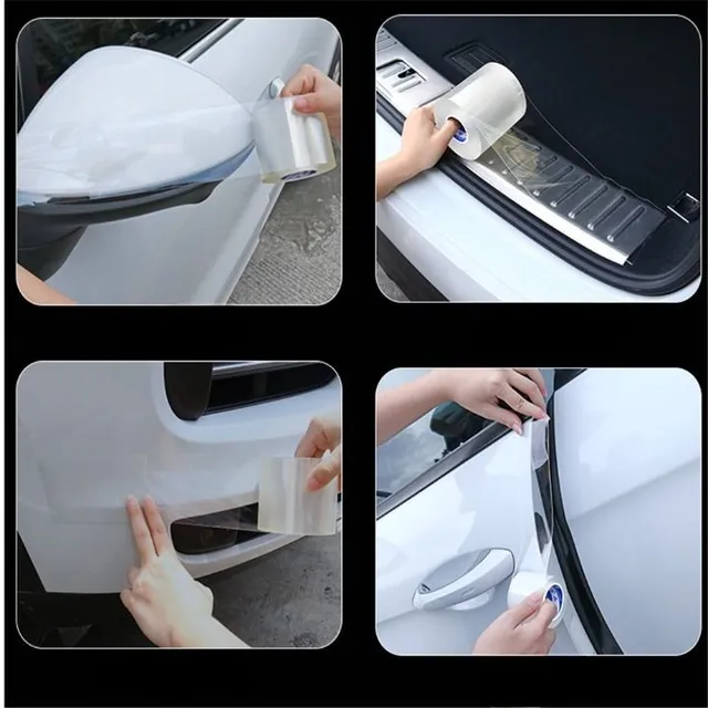 Ochranná silikonová transparentní páska proti poškrábání prahů automobilu - více variant Gustav