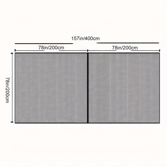 Kurtyna magnetyczna do drzwi samochodowych przeciwko komarom - samoprzylepna