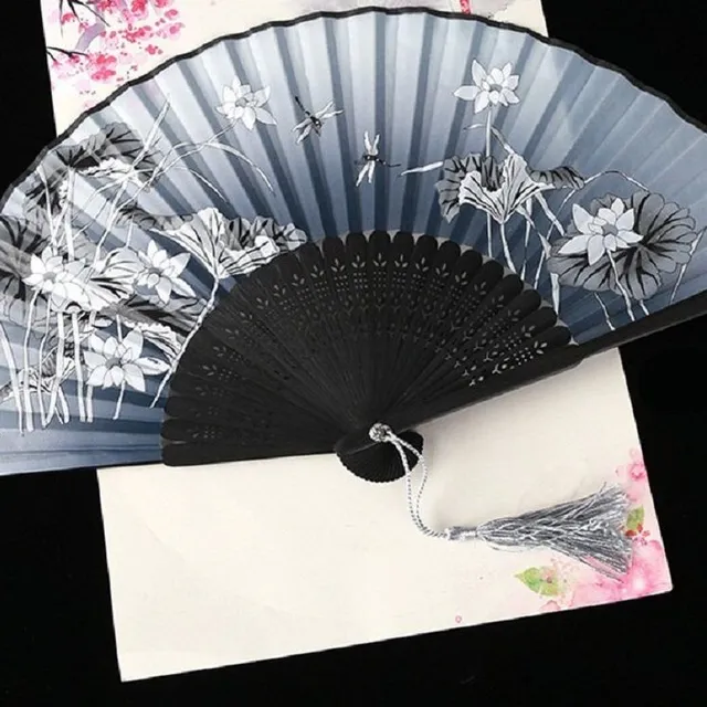 Japanese fan with floral motif