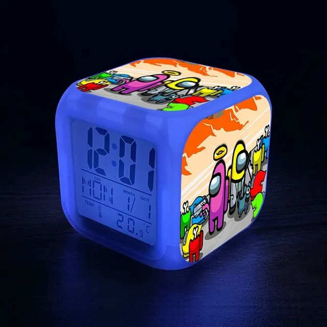 Lighting alarm for children with gaming motifs