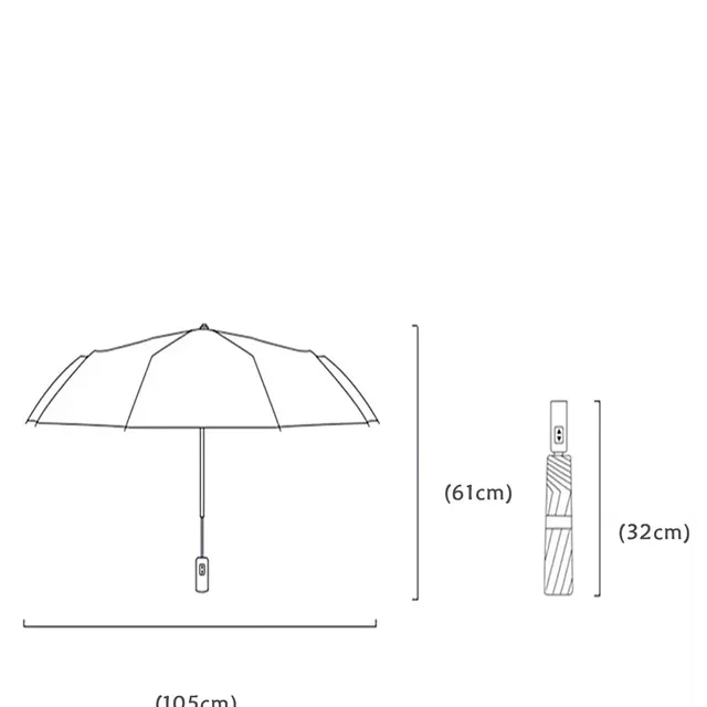 Umbrelă automată cu două straturi rezistentă la vânt