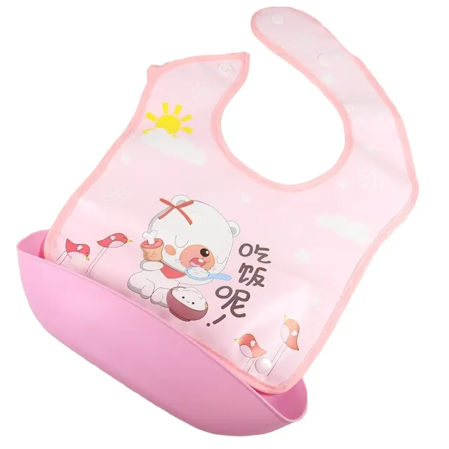 Silicone bib with pocket N880