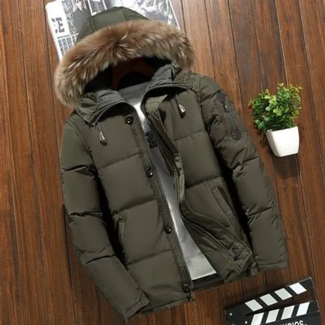 Men's luxury winter jacket with fur Villa