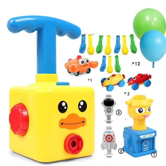 Fun children's game with inflatable balloons