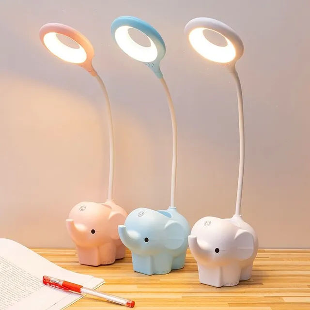 Multipurpose cute baby table lamp in the shape of a elephant