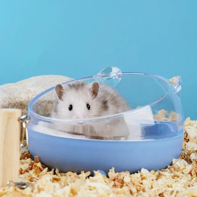 Luxury toilet and bathroom in hamster cage - several color variants