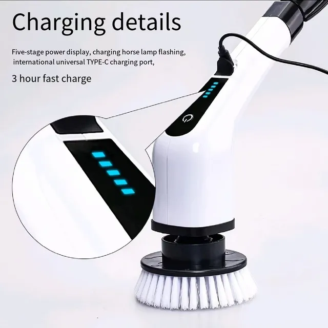 Electric cleaning brush 7 in 1 Electric mop with long handle Suture bathroom Toilet Flooring Electric brush
