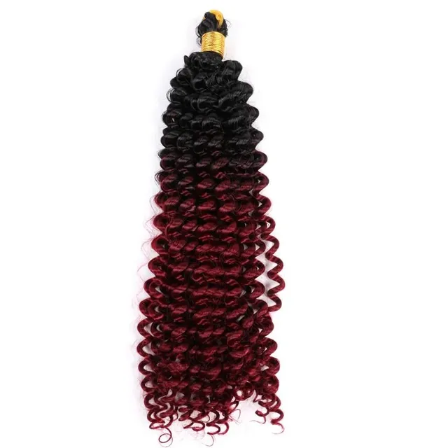 Colored curly strands for hair extensions