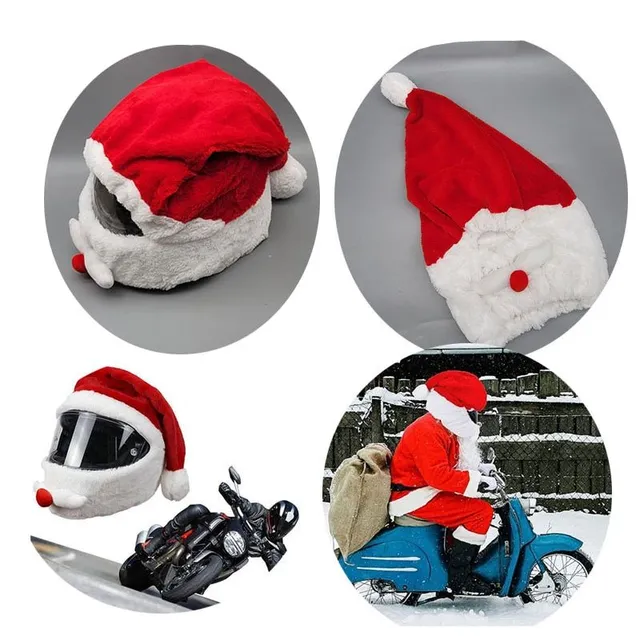 Motorcycle hat/helmet cover - Santa