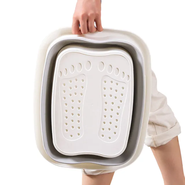 Folding massage bath on legs with lid