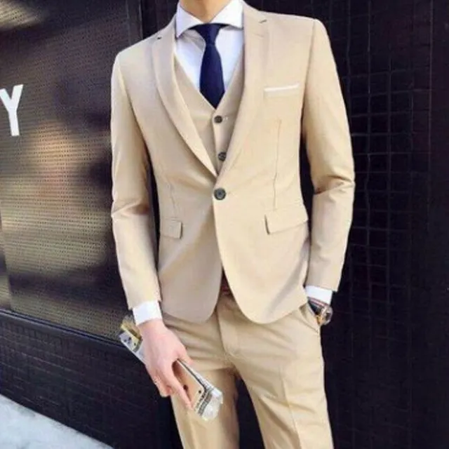 Luxury Suit Set 3 Pcs - Formal Jacket + Vest + Trousers