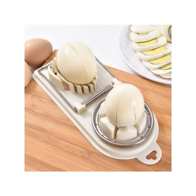 Stainless steel egg cutter 2v1