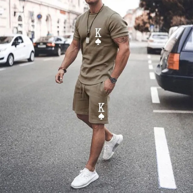 Férfi nyári ruházati szett - rövidnadrág és póló