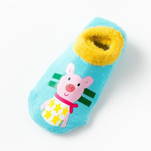 Children's cotton non-slip socks 14 s