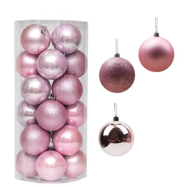 Trendy Christmas tree balls in different colours Bianca