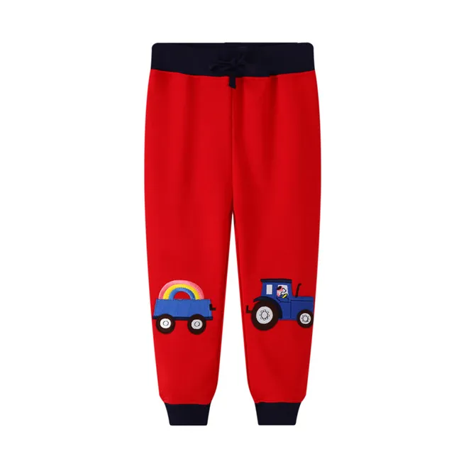 Boys sweatpants with print on the knees