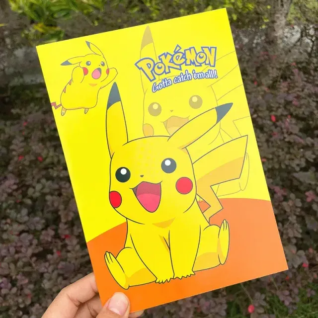 Children's lined notebook with the theme of the popular Pokemon Pikachu