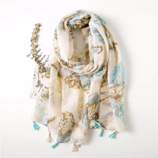 Luxury fine scarf with different patterns