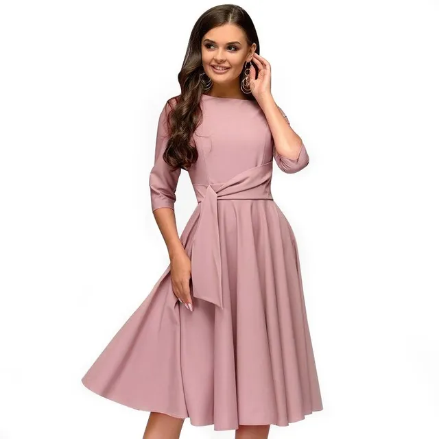 Ladies elegant dress with wide skirt