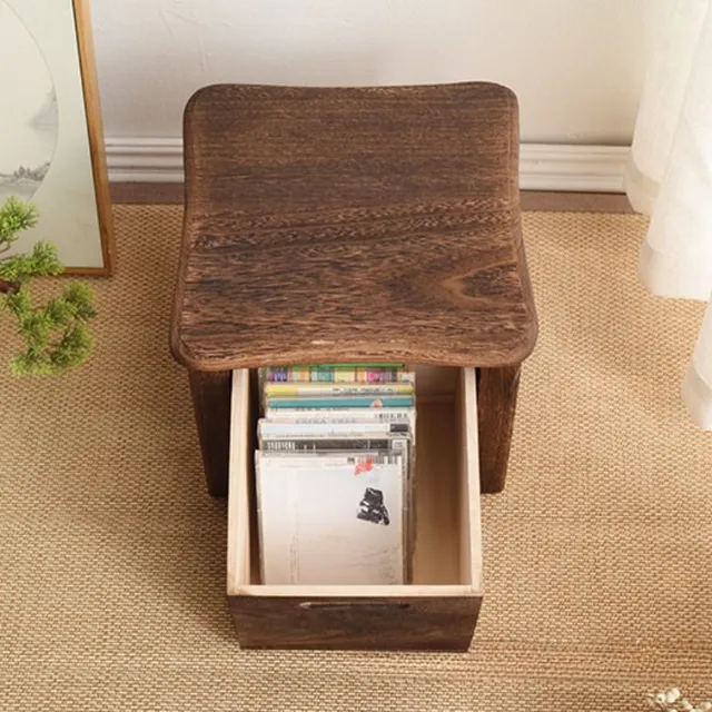 Wooden table for hanging with storage drawer - without armrests, not padded