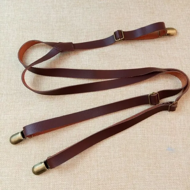 Leather suspenders T1172