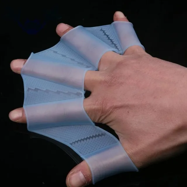 Praktické silikonové návleky na prsty v podobě blán pro efektivnější plavání - více variant