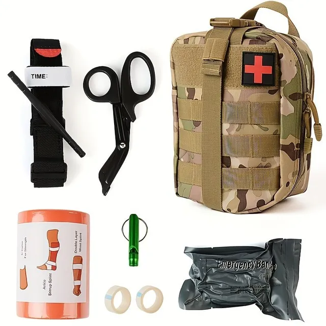 Outdoor rescue kit with multifunctional tools - Portable, waterproof, for climbing and survival