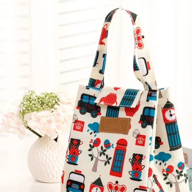 Fashionable lunch bag in a beautiful design style 2-D