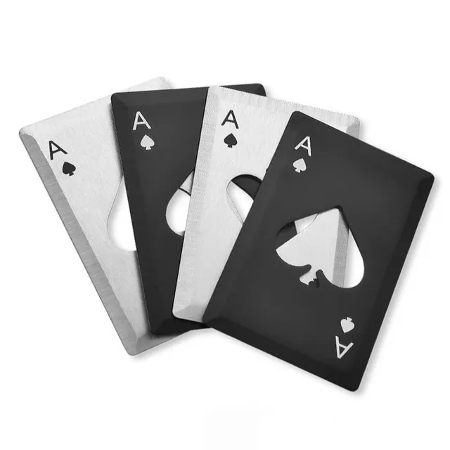 Pocket bottle opener in the shape of a playing card - Ace of Spades