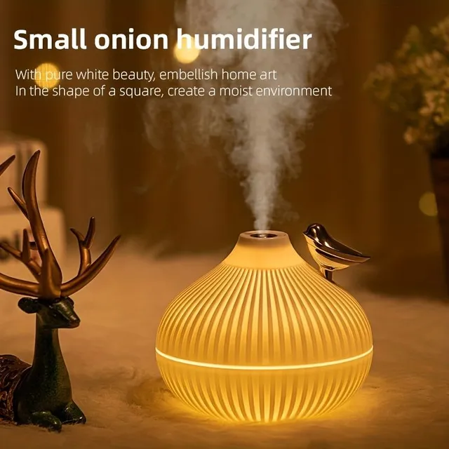 Small and quiet humidifier with night light "Onion"