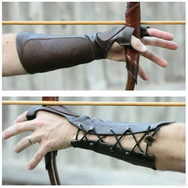 Archery Vambrace Gloves Shooting Gloves Medieval Renaissance Archer LARP Hunter Protective Armor Bracer