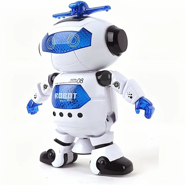 Tanec a chôdza robot s hudbou a svetlami - 360° otočenie - Zábavná hračka pre deti od 3 rokov