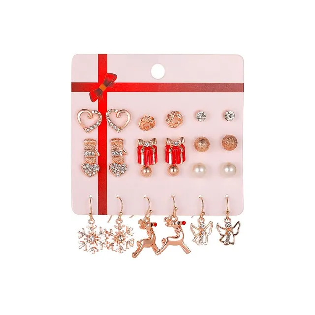 Boucles d'oreilles de Noël pour femmes - ensemble