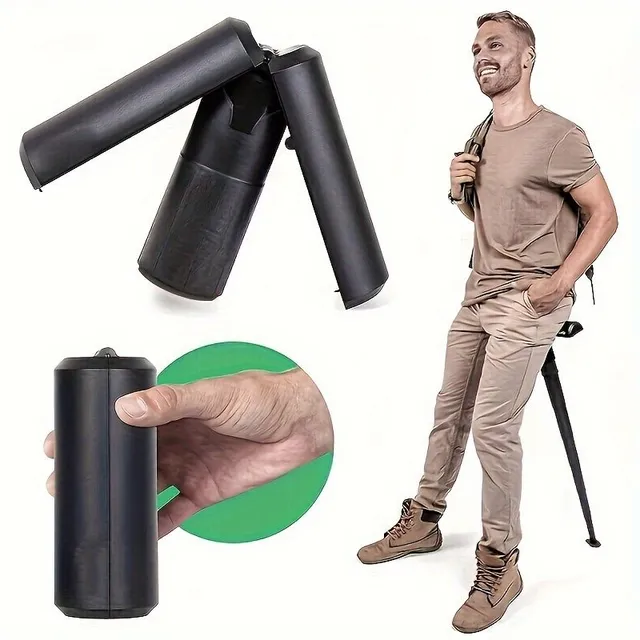 Universal telescopic wand for seating / stool for queues and multipurpose use
