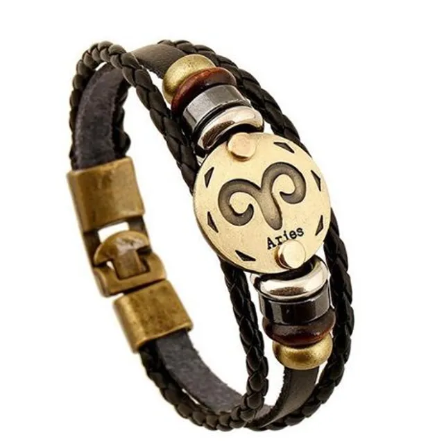 Men's leather bracelet sign beran