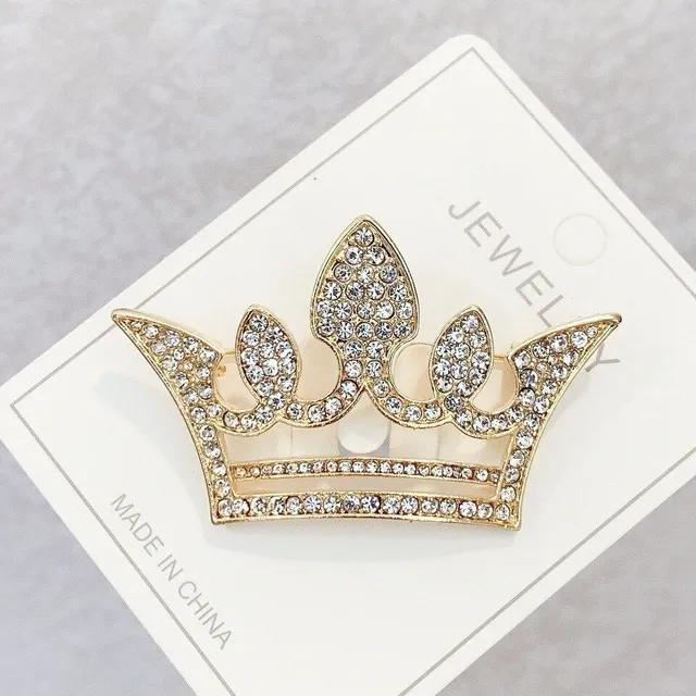 Krásné luxusní brože ve tvaru koruny