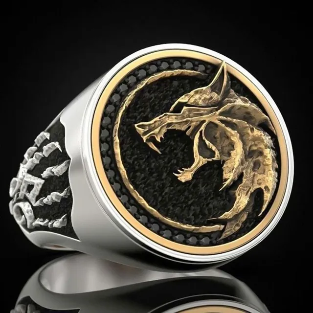 Men's two-tone ring The Witcher