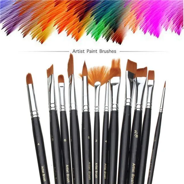 Painting brushes - 12 pieces