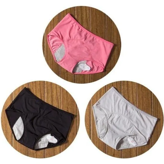 Set of menstrual panties with high waist 3pcs - more colors