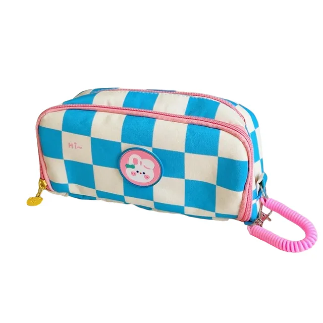 Pencil case cu carouri P3586