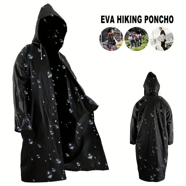 Stylish waterproof extended coat with lining for outdoor activities