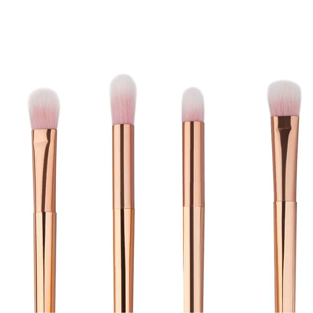 Set of 4 eyeshadow brushes in golden pink