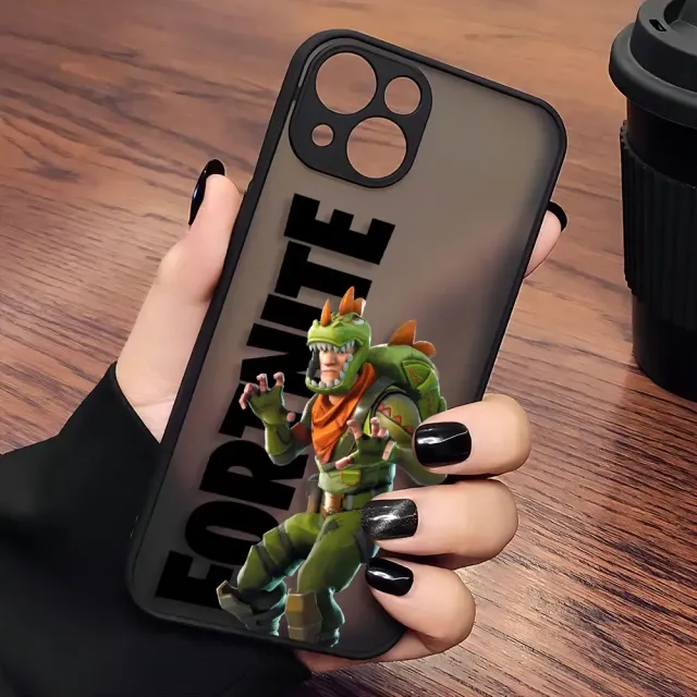 Trends transparent cover for iPhone phones with motifs from the favorite Fortnite game