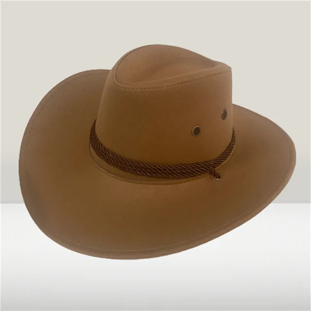 Universal Western Cowboy Hat - Solid Color Classic Hat dla mężczyzn i kobiet