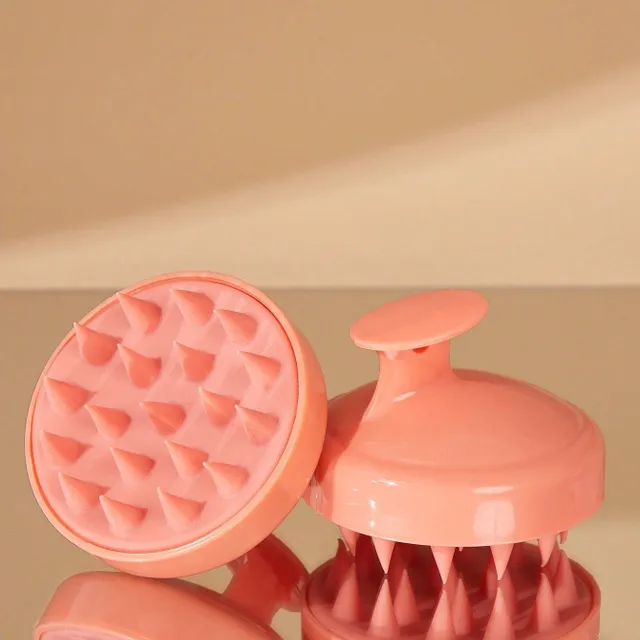 Massage and exfoliating silicone hairbrush - care for healthy and shiny hair