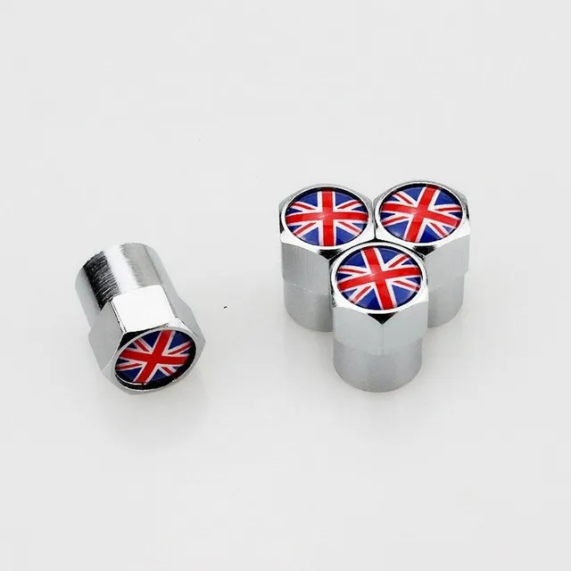 Valve caps British flag 4 pcs