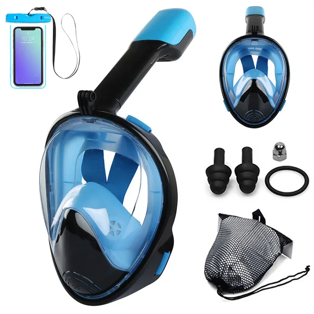 Šnorchlovací maska na potápění - různé barvy flat-blue-193 s-m-2
